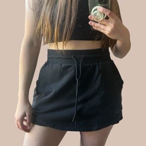 Black Cotton Skort